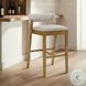 Landyn Beige Bar Stool with Amber Glow Frame
