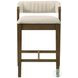 Landyn Ecru Bar Stool with Sepia Brown Frame