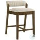 Landyn Ecru Bar Stool with Sepia Brown Frame