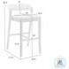 Landyn Ecru Bar Stool with Sepia Brown Frame