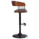 Larisa Black And Walnut Adjustable Swivel Bar Stool