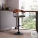 Larisa Black And Walnut Adjustable Swivel Bar Stool