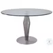 Lindsey Brushed Stainless Steel Dining Table