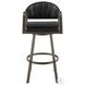 Marcie Vintage Black Swivel Counter Height Stool