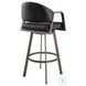 Marcie Vintage Black Swivel Counter Height Stool