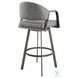 Marcie Vintage Gray Swivel Bar Stool