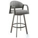 Marcie Vintage Gray Swivel Bar Stool