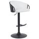 Montego Snow White Upholstered Swivel Bar Stool