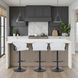 Montego Snow White Upholstered Swivel Bar Stool