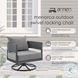 Menorca Gray Outdoor Swivel Rocking Chair