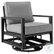 Cayman Dark Gray Outdoor Swivel Glider Chair