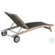 Odette Light Eucalyptus and Charcoal Rope 72" Outdoor Chaise Lounge Chair