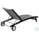 Odette Dark Eucalyptus and Gray Rope 72" Outdoor Chaise Lounge Chair