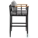 Orlando Gray Outdoor Patio Bar Stool