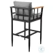 Orlando Gray Outdoor Patio Bar Stool
