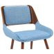 Panda Light Blue Upholstered Dining Chair