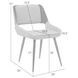 Panda Light Blue Upholstered Dining Chair