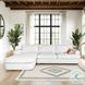 Reid Snow Fleck Performance Fabric 123" LAF Rectangular Sectional Sofa