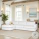 Reid Snow Fleck Performance Fabric 123" LAF Rectangular Sectional Sofa