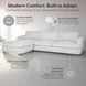 Reid Speckled Stone Performance Fabric 2 Piece Modular LAF Sectional