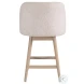 Sadie Ancient Stone Upholstered Swivel 26" Counter Height Stool