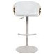 Solstice White Upholstered Swivel Bar Stool