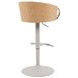 Solstice White Upholstered Swivel Bar Stool