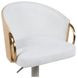 Solstice White Upholstered Swivel Bar Stool