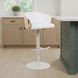 Solstice White Upholstered Swivel Bar Stool