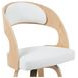 Shelly Oak and White Upholstered Swivel Counter Height Stool