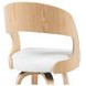 Shelly Oak and White Upholstered Swivel Counter Height Stool