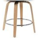 Shelly Oak and White Upholstered Swivel Counter Height Stool