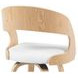 Shelly Oak and White Upholstered Swivel Bar Stool