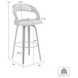 Shelly Oak and White Upholstered Swivel Bar Stool