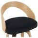 Sonia Oak and Black Upholstered Swivel Bar Stool