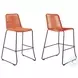 Shasta Tangerine Rope Stackable 30" Outdoor Bar Stool Set of 2
