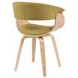 Summer Oak and Green Upholstered Dining Chair