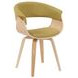 Summer Oak and Green Upholstered Dining Chair