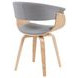 Summer Oak and Gray Upholstered Dining Chair