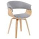 Summer Oak and Gray Upholstered Dining Chair
