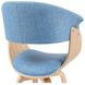 Summer Oak and Light Blue Upholstered Dining Chair