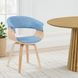 Summer Oak and Light Blue Upholstered Dining Chair
