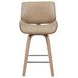 Tyler White Wash and Vintage Brown Upholstered Swivel Counter Height Stool