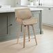 Tyler White Wash and Vintage Brown Upholstered Swivel Counter Height Stool