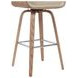 Tyler White Wash and Vintage Brown Upholstered Swivel Bar Stool