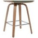 Tyler White Wash and Vintage Green Upholstered Swivel Counter Height Stool