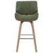 Tyler White Wash and Vintage Green Upholstered Swivel Bar Stool