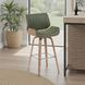 Tyler White Wash and Vintage Green Upholstered Swivel Bar Stool