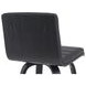Vienna Brushed Black and Black Upholstered Swivel Counter Height Stool