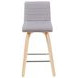 Vienna Oak and Gray Upholstered Swivel Counter Height Stool